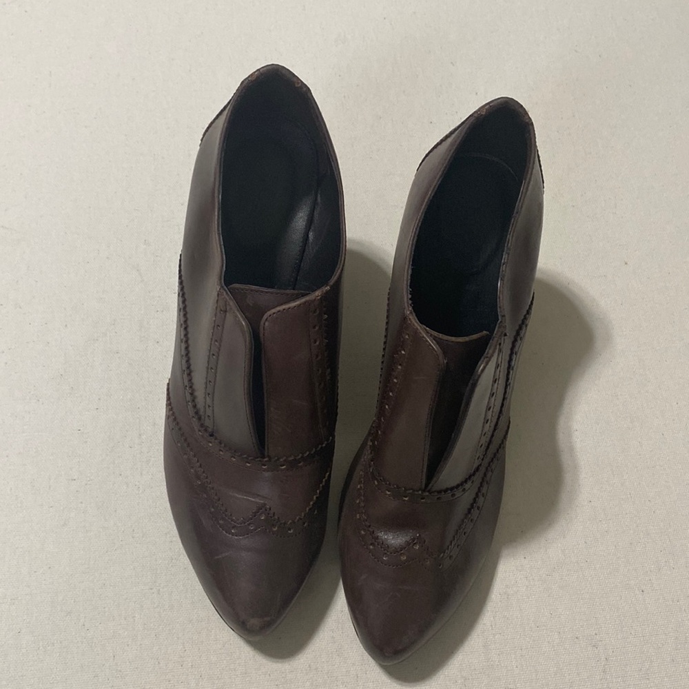 J Crew ankle leather booties that were wrongly sized are an actual 6-6.5.